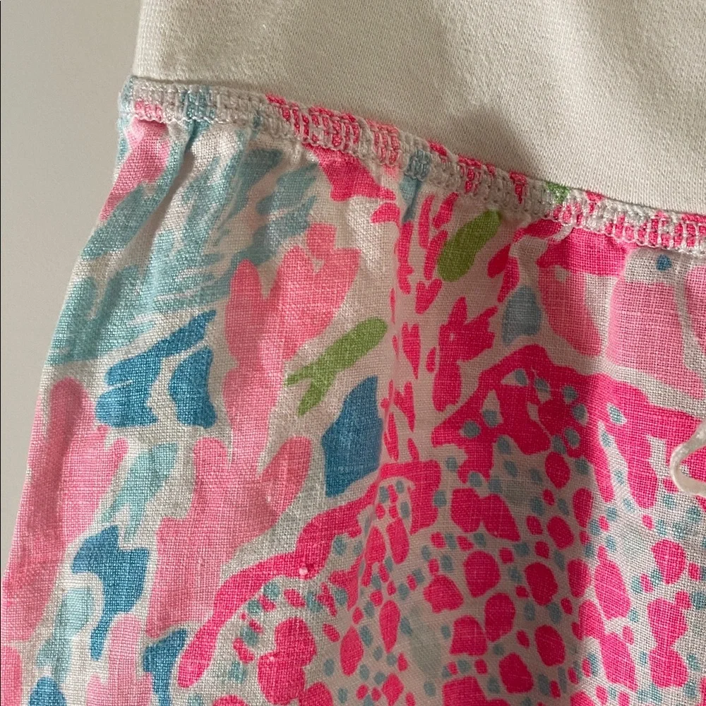 Lilly‎ Pulitzer lets Cha Cha Linen Palazzo beach Pants coral print Small Rare